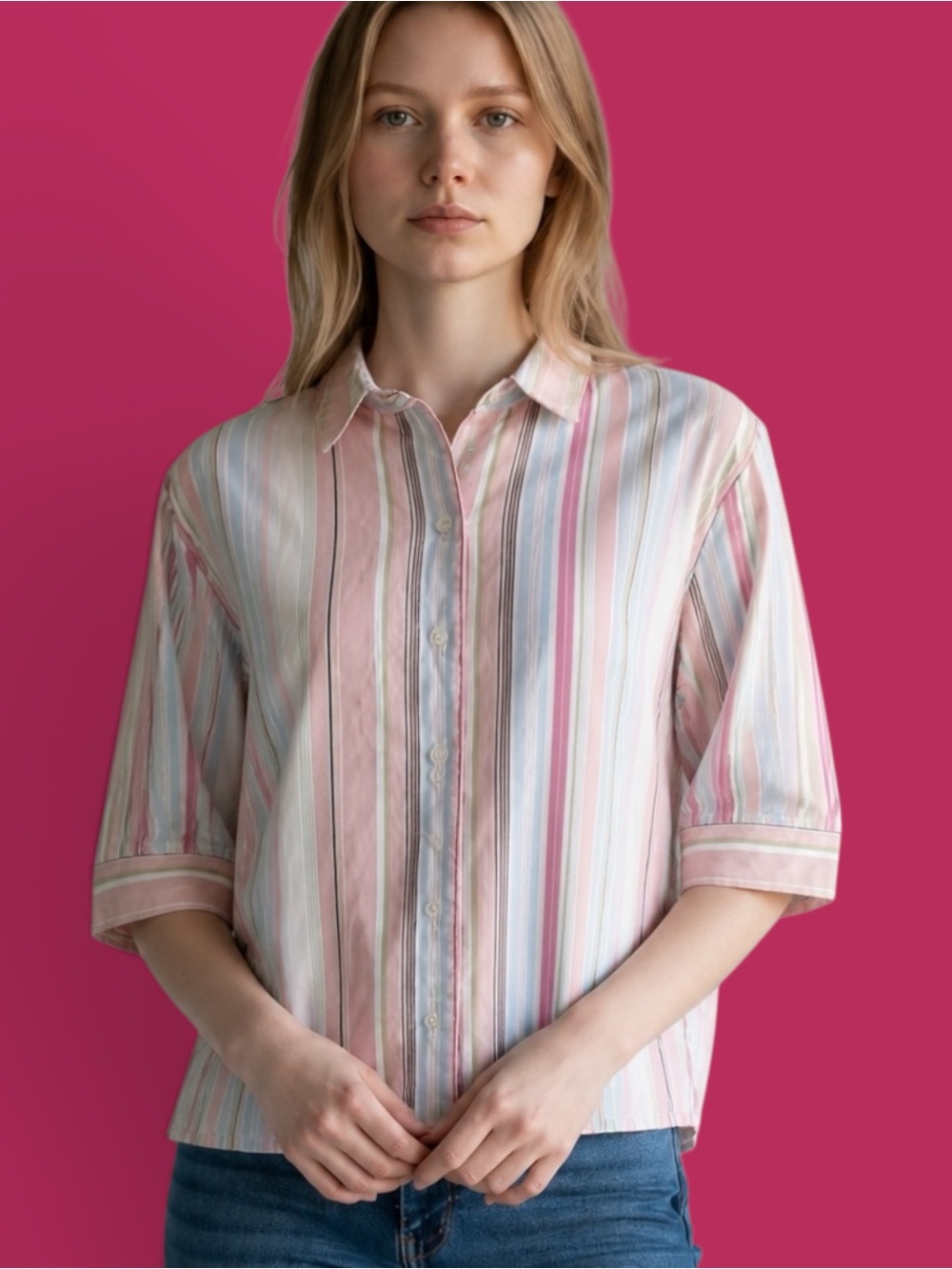 Allison Daley Women’s  Multicolor Striped Shirt